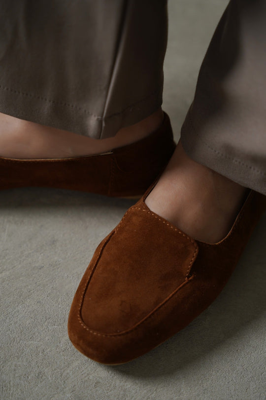 CARAMEL JOURNALIST LEATHER LOAFERS