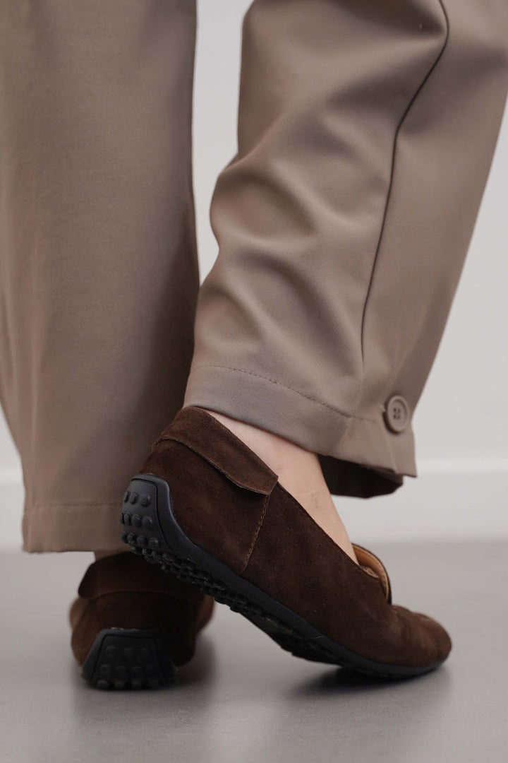 DARK BROWN JOURNALIST LEATHER LOAFERS