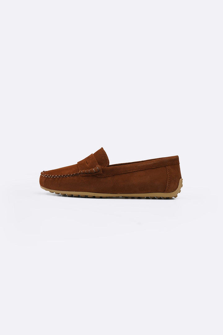 CARAMEL SUEDE LEATHER LOAFERS
