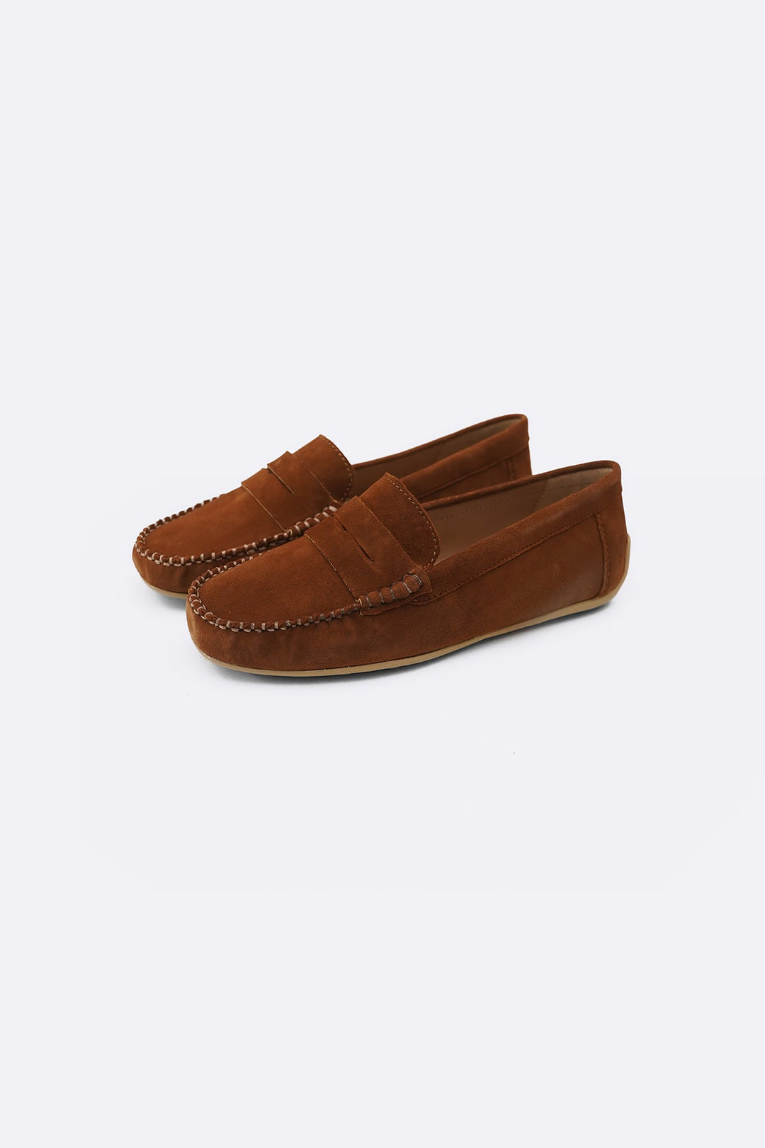CARAMEL SUEDE LEATHER LOAFERS