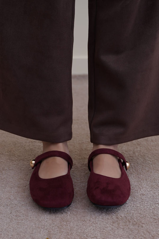 BURGUNDY MARYJANE MULES