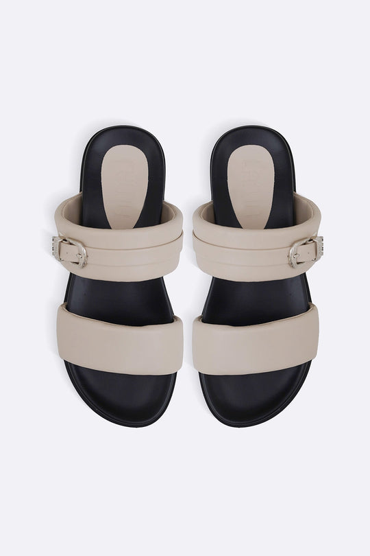 CREAM SOFT PALM DRIFT SLIDES