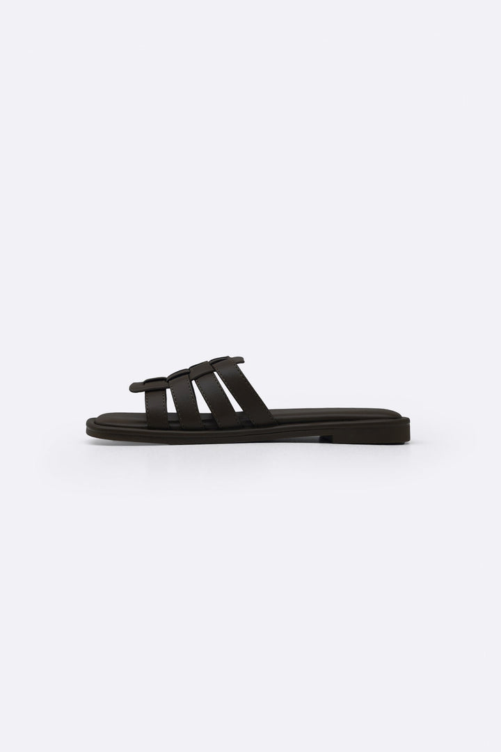 OLIVE VENETO CAGED SLIDES