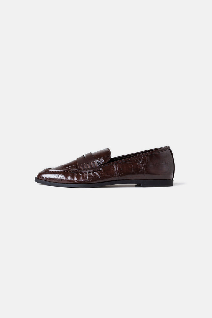 TEXTURED PENNY LOAFERS