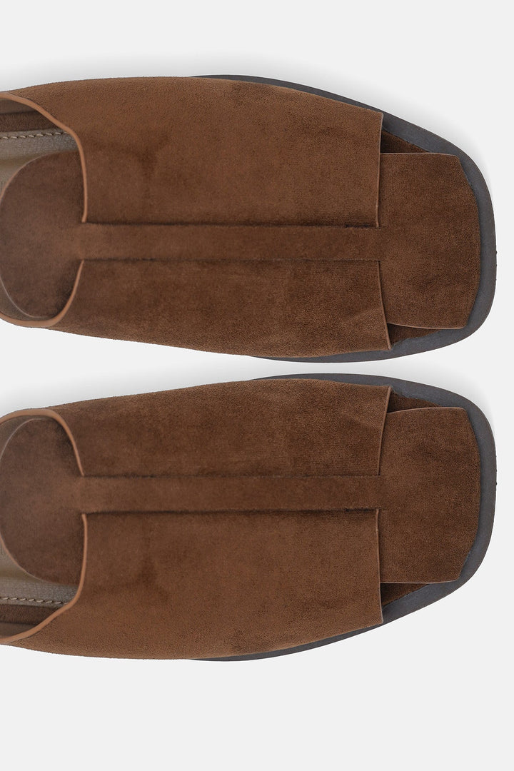 CAMEL PORTO WIDE CUSHION MULES