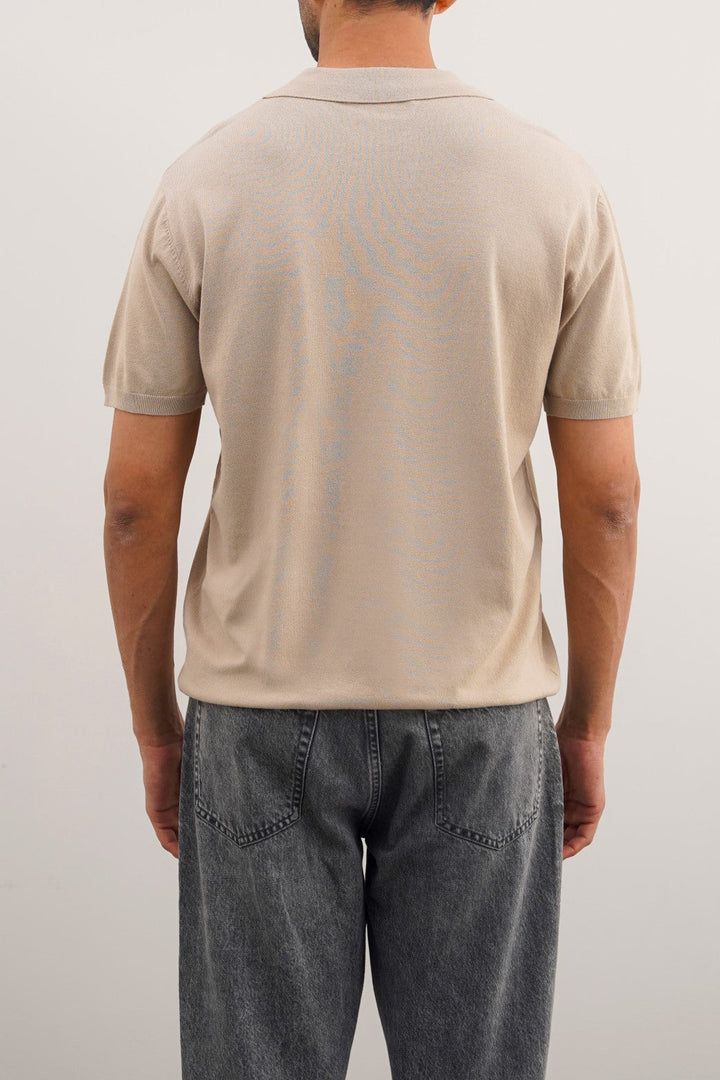 BEIGE TEXTURED POLO