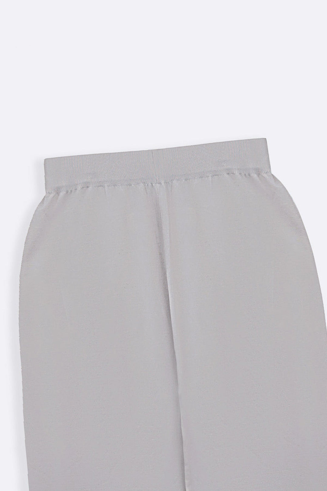 CREAM SOFT-KNIT STRAIGHT TROUSERS
