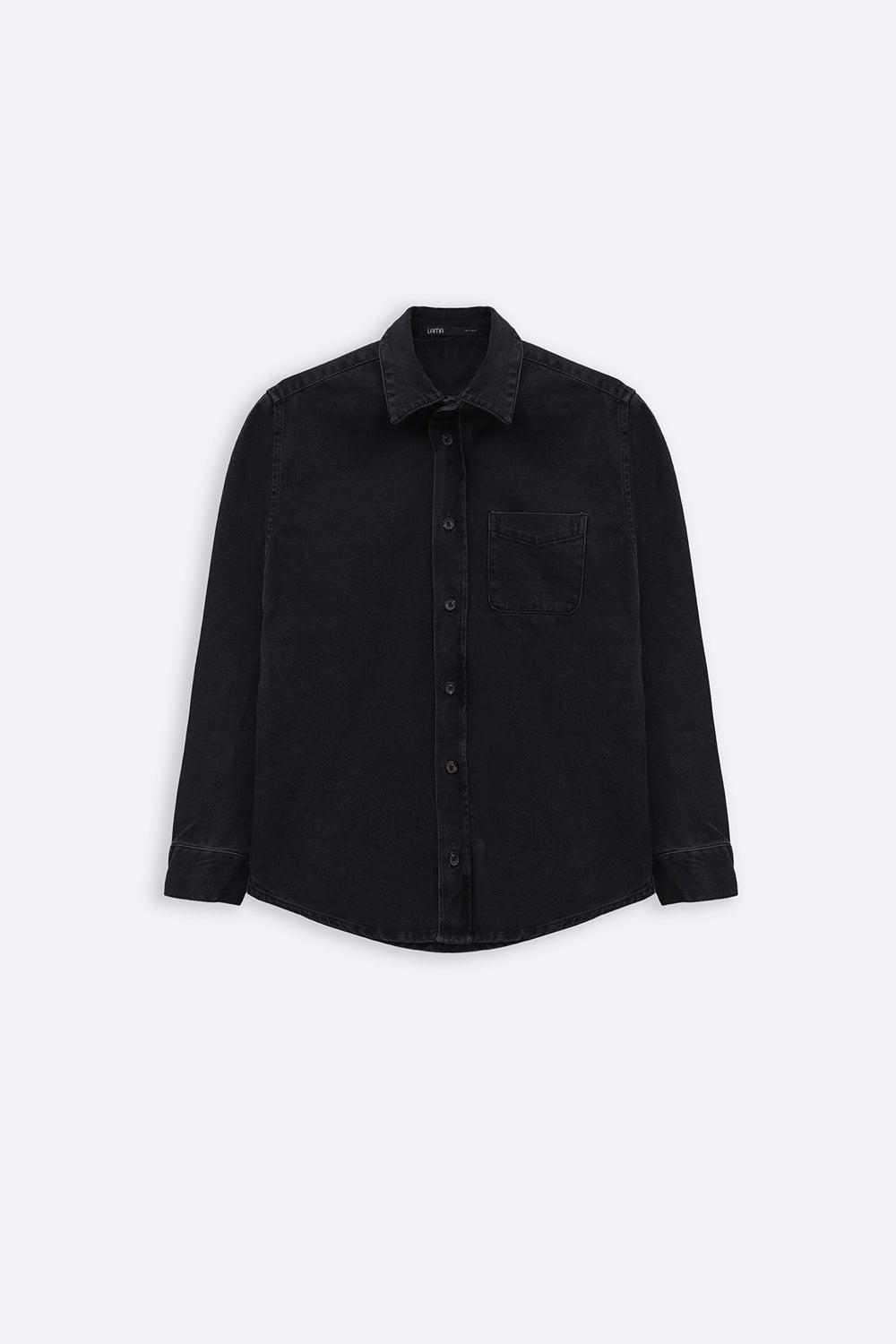 BLACK WASHED BLACK DENIM SHIRT