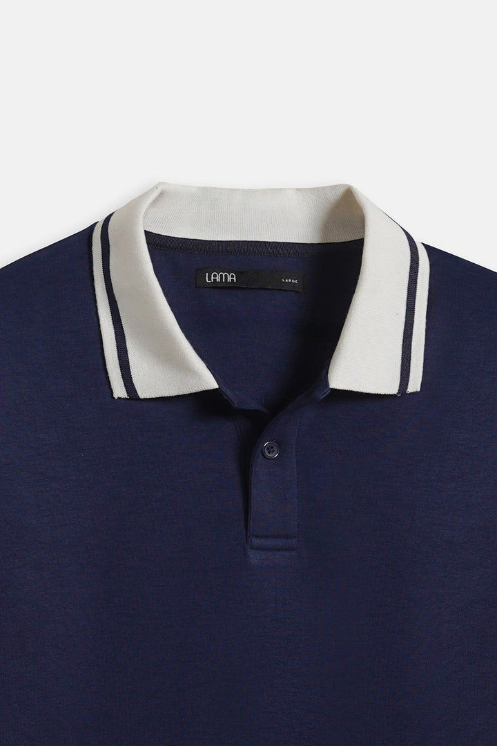 NAVY CONTRAST TRIM POLO