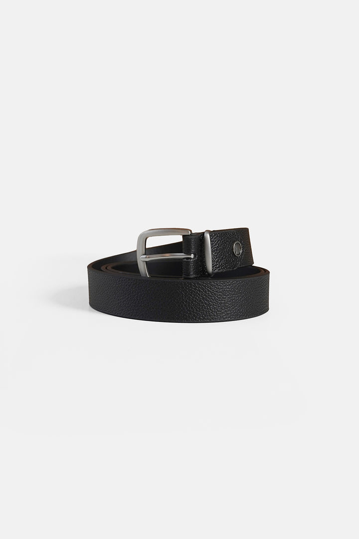 GRAINED LEATHER WESTERN BELT