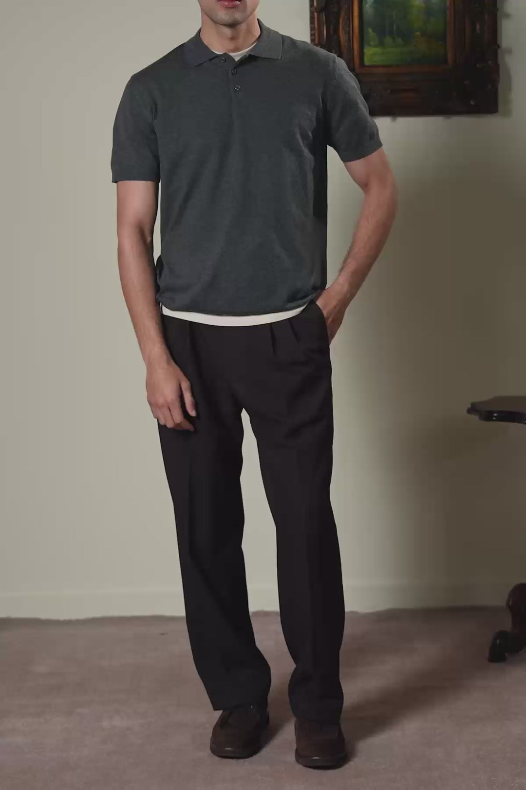 MELANGE EFFECT POLO